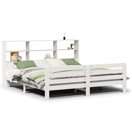 Bed Frame without Mattress White 180x200 cm Super King Solid Wood Pine Bed Frame without Mattress White 180x200 cm Super King Solid Wood Pine