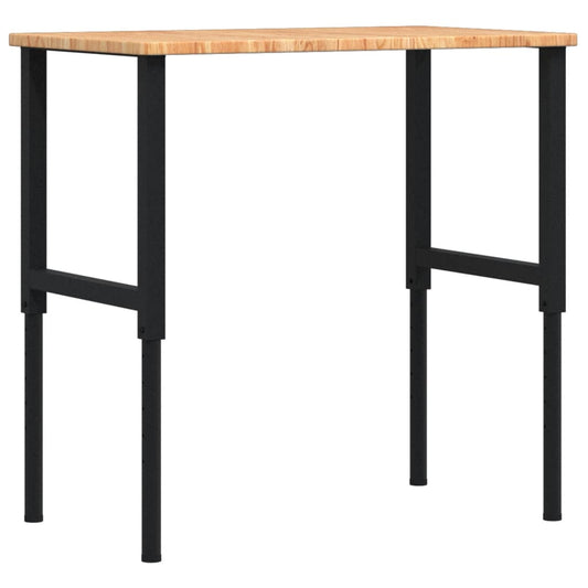 Workbench Light Brown 100x60x(71.5-98) cm Solid Wood Oak Rectangular Workbench Light Brown 100x60x(71.5-98) cm Solid Wood Oak Rectangular