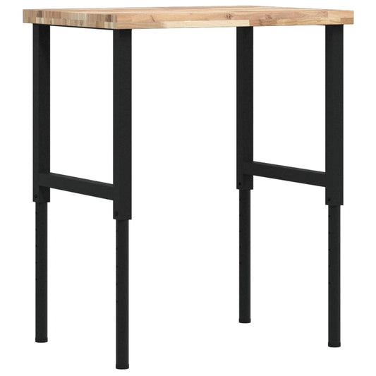 Workbench 80x60x(73-99.5) cm Solid Wood Acacia Rectangular Workbench 80x60x(73-99.5) cm Solid Wood Acacia Rectangular