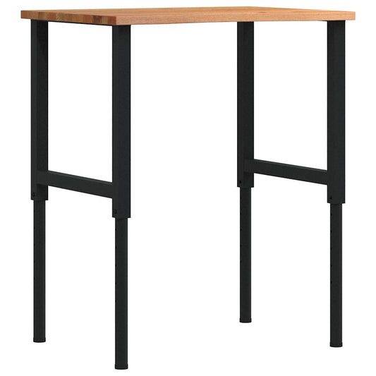 Workbench Light Brown 80x60x(71,5-98) cm Solid Wood Oak Workbench Light Brown 80x60x(71,5-98) cm Solid Wood Oak