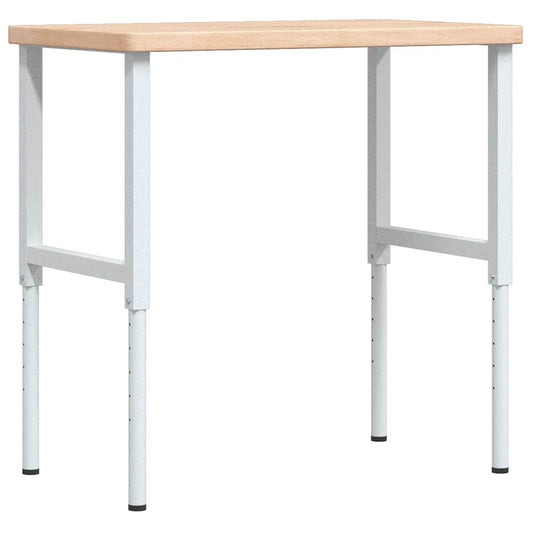Workbench 100x60x(73-99.5) cm Solid Wood Oak Rectangular Workbench 100x60x(73-99.5) cm Solid Wood Oak Rectangular