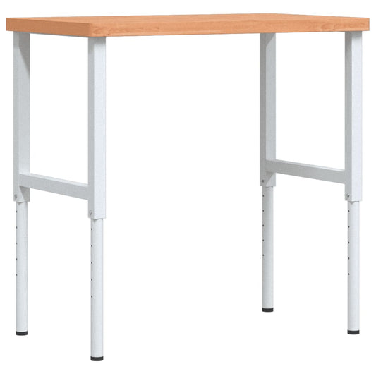 Workbench 100x60x(73-99.5) cm Solid Wood Beech Rectangular Workbench 100x60x(73-99.5) cm Solid Wood Beech Rectangular