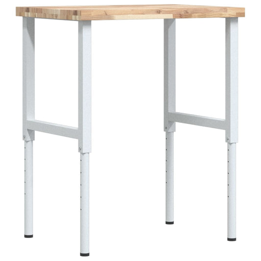 Workbench 80x60x(73-99.5) cm Solid Wood Acacia Rectangular Workbench 80x60x(73-99.5) cm Solid Wood Acacia Rectangular