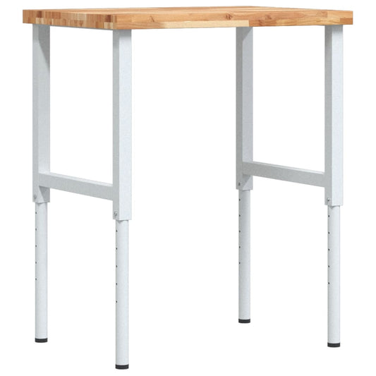 Workbench 80x60x(73-99.5) cm Solid Wood Acacia Rectangular Workbench 80x60x(73-99.5) cm Solid Wood Acacia Rectangular