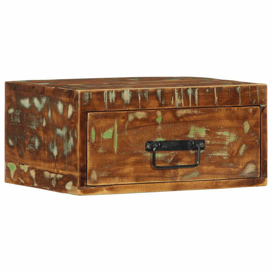 Wall-mounted Bedside Cabinet Solid Wood Reclaimed Wall-mounted Bedside Cabinet Solid Wood Reclaimed