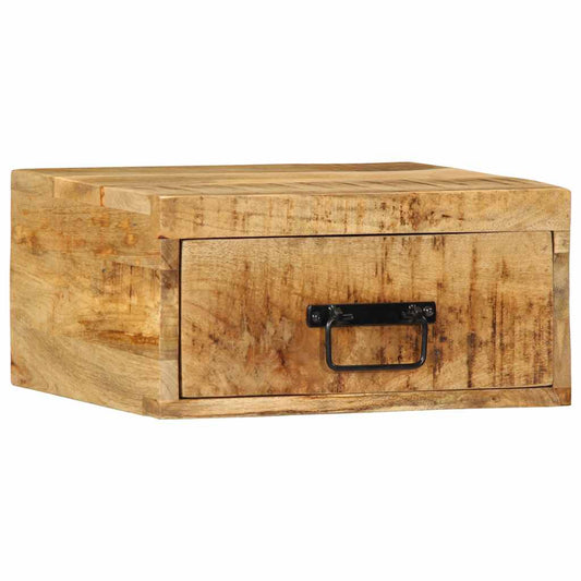 Wall-mounted Bedside Cabinets 2 pcs Solid Rough Wood Mango Wall-mounted Bedside Cabinets 2 pcs Solid Rough Wood Mango
