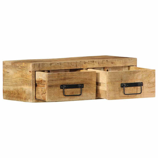 Wall-mounted TV Cabinet 60x30x19 cm Solid Rough Wood Mango Wall-mounted TV Cabinet 60x30x19 cm Solid Rough Wood Mango