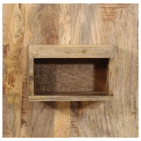 Bedside Cabinet 50x27x50 cm Solid Rough Wood Mango Bedside Cabinet 50x27x50 cm Solid Rough Wood Mango