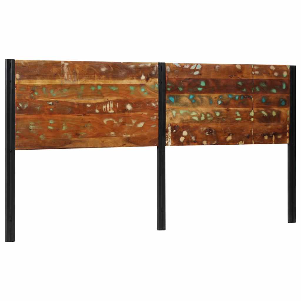 Headboard 200 cm Solid Wood Reclaimed and Iron