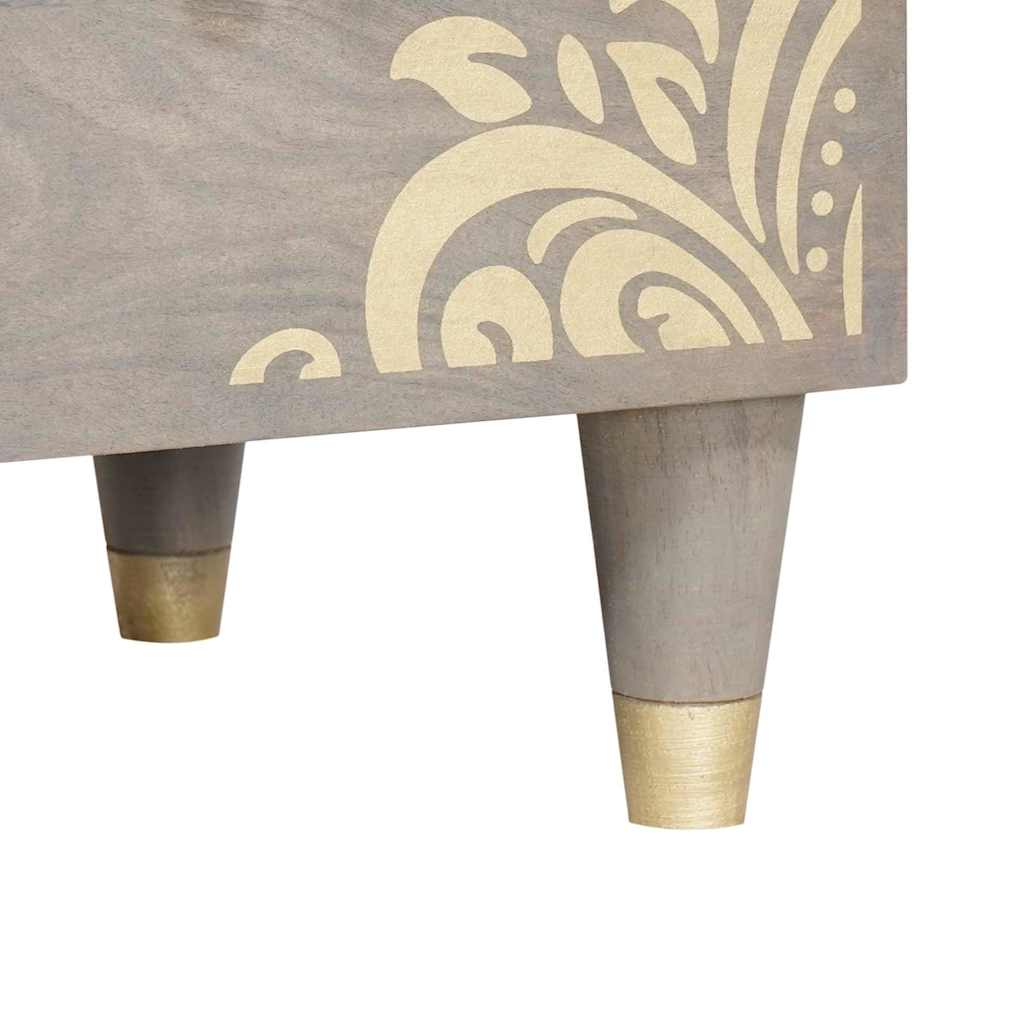 Bathroom Cabinet Set with Drawer 3 pcs Grey Solid Mango Wood