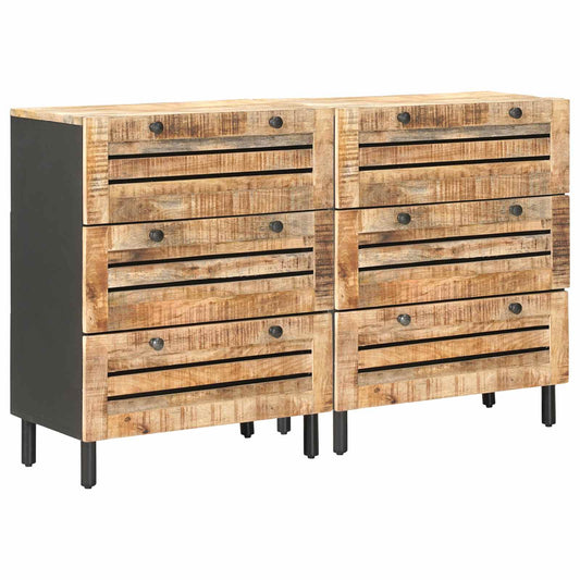 Storage Cabinets 2 pcs 120 x 33 x 75 cm Solid Mango Wood Storage Cabinets 2 pcs 120 x 33 x 75 cm Solid Mango Wood
