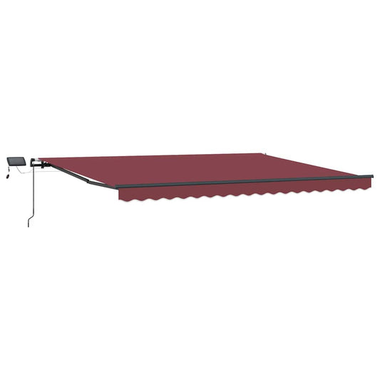 Manual Retractable Awning with LEDs Burgundy 400x300 cm Manual Retractable Awning with LEDs Burgundy 400x300 cm