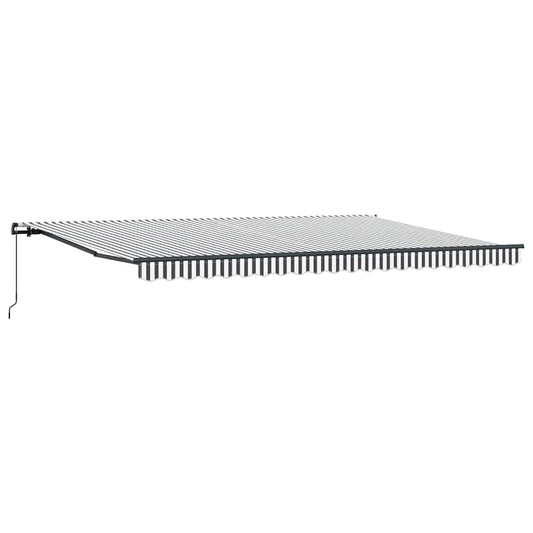 Manual Retractable Awning Anthracite and White 500x300 cm Manual Retractable Awning Anthracite and White 500x300 cm