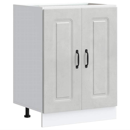 Sink Base Cabinet Kalmar Concrete Grey 60x46x81.5 cm Engineered Wood Sink Base Cabinet Kalmar Concrete Grey 60x46x81.5 cm Engineered Wood