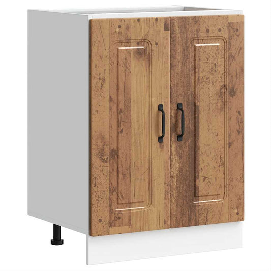 Sink Base Cabinet "Kalmar" Old Wood 60x46x81,5 cm Engineered Wood Sink Base Cabinet "Kalmar" Old Wood 60x46x81,5 cm Engineered Wood