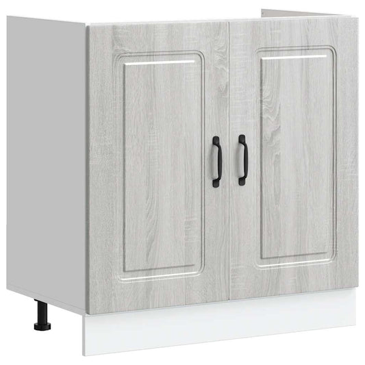 Sink Base Cabinet "Kalmar" Grey Sonoma 80x46x81.5 cm Sink Base Cabinet "Kalmar" Grey Sonoma 80x46x81.5 cm