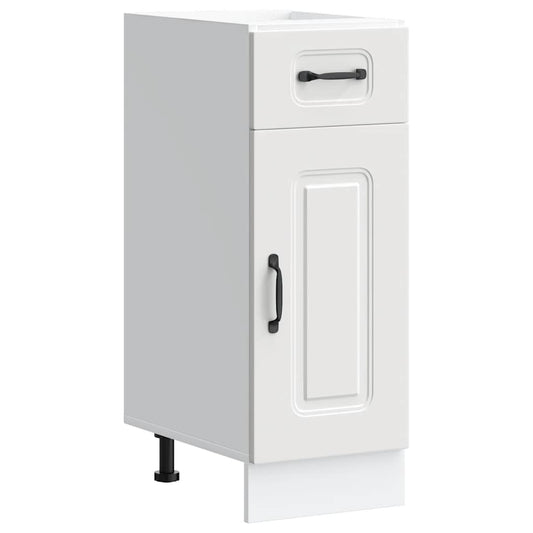 Kitchen Base Cabinet "Kalmar" White Engineered Wood Kitchen Base Cabinet "Kalmar" White Engineered Wood