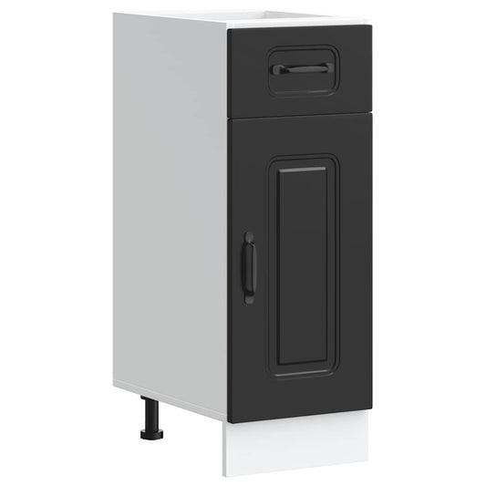Kitchen Base Cabinet "Kalmar" Black Engineered Wood Kitchen Base Cabinet "Kalmar" Black Engineered Wood