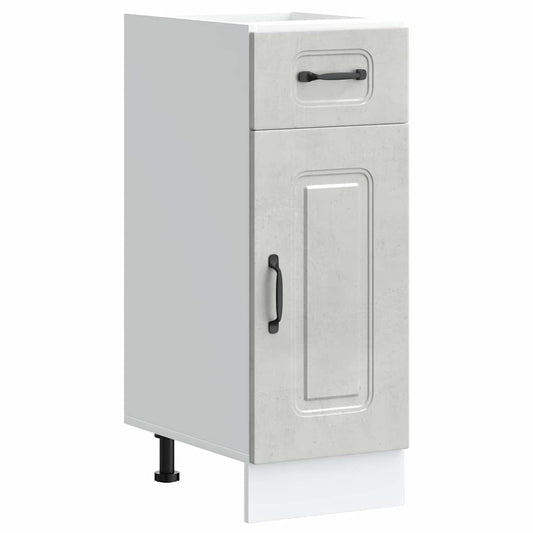 Kitchen Base Cabinet "Kalmar" Concrete Grey Engineered Wood Kitchen Base Cabinet "Kalmar" Concrete Grey Engineered Wood