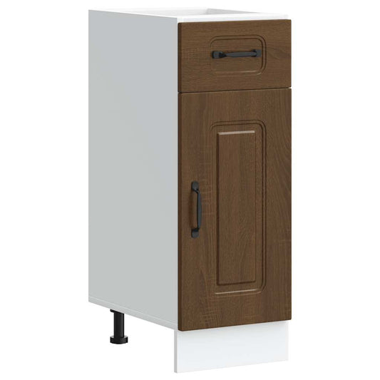 Kitchen Base Cabinet "Kalmar" Brown Oak Engineered Wood Kitchen Base Cabinet "Kalmar" Brown Oak Engineered Wood