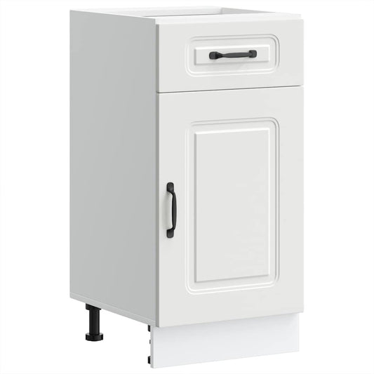 Kitchen Base Cabinet "Kalmar" White Engineered Wood Kitchen Base Cabinet "Kalmar" White Engineered Wood