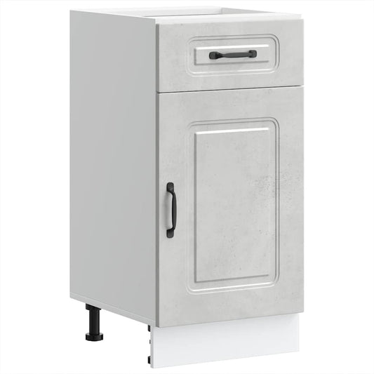 Kitchen Base Cabinet "Kalmar" Concrete Grey Engineered Wood Kitchen Base Cabinet "Kalmar" Concrete Grey Engineered Wood