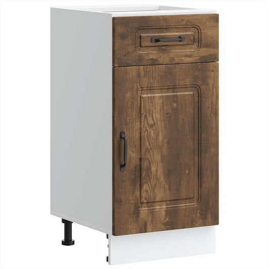 Kitchen Base Cabinet "Kalmar" Smoked Oak Engineered Wood Kitchen Base Cabinet "Kalmar" Smoked Oak Engineered Wood