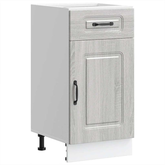 Kitchen Base Cabinet "Kalmar" Grey Sonoma Engineered Wood Kitchen Base Cabinet "Kalmar" Grey Sonoma Engineered Wood