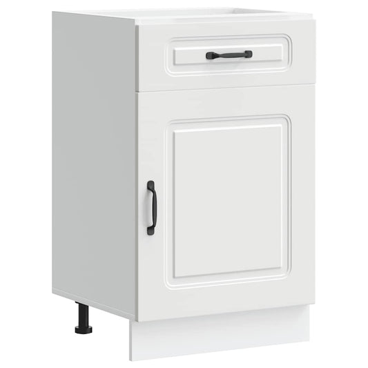 Kitchen Base Cabinet "Kalmar" White Engineered Wood Kitchen Base Cabinet "Kalmar" White Engineered Wood