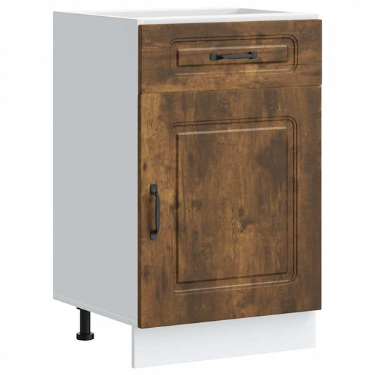 Kitchen Base Cabinet "Kalmar" Smoked Oak Engineered Wood Kitchen Base Cabinet "Kalmar" Smoked Oak Engineered Wood