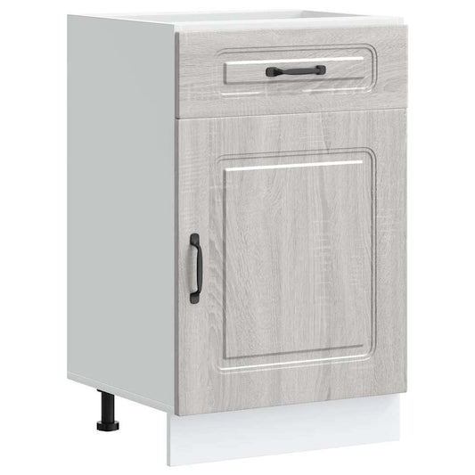 Kitchen Base Cabinet "Kalmar" Grey Sonoma Engineered Wood Kitchen Base Cabinet "Kalmar" Grey Sonoma Engineered Wood