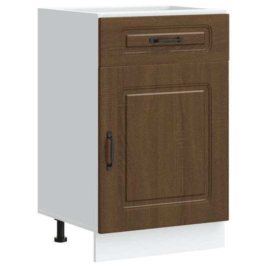Kitchen Base Cabinet "Kalmar" Brown Oak Engineered Wood Kitchen Base Cabinet "Kalmar" Brown Oak Engineered Wood