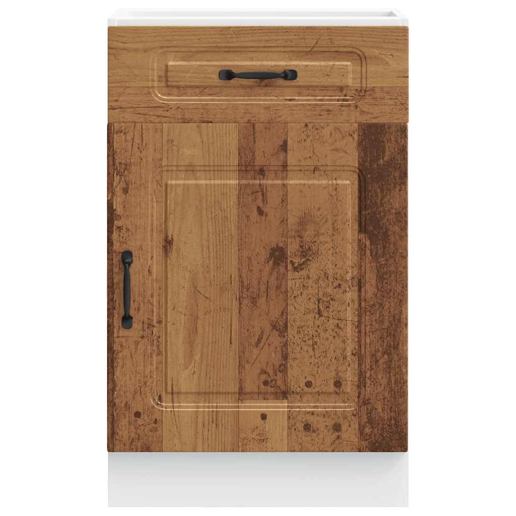 Kitchen Base Cabinet "Kalmar" Old Wood Engineered Wood