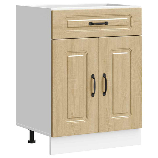 Kitchen Base Cabinet "Kalmar" Sonoma Oak Engineered Wood Kitchen Base Cabinet "Kalmar" Sonoma Oak Engineered Wood