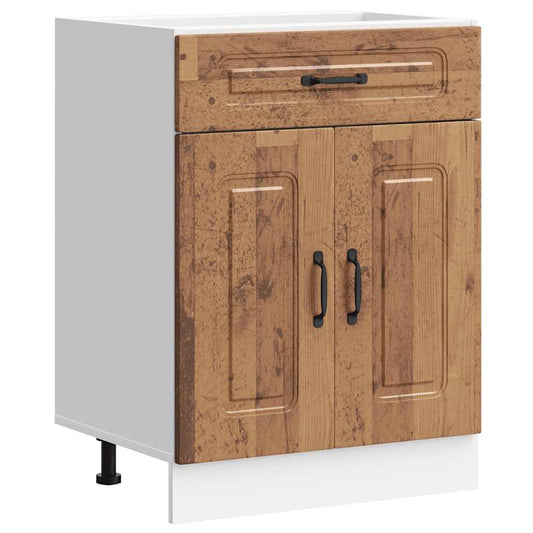 Kitchen Base Cabinet "Kalmar" Old Wood Engineered Wood Kitchen Base Cabinet "Kalmar" Old Wood Engineered Wood
