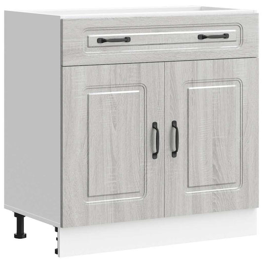 Kitchen Base Cabinet "Kalmar" Grey Sonoma Engineered Wood Kitchen Base Cabinet "Kalmar" Grey Sonoma Engineered Wood