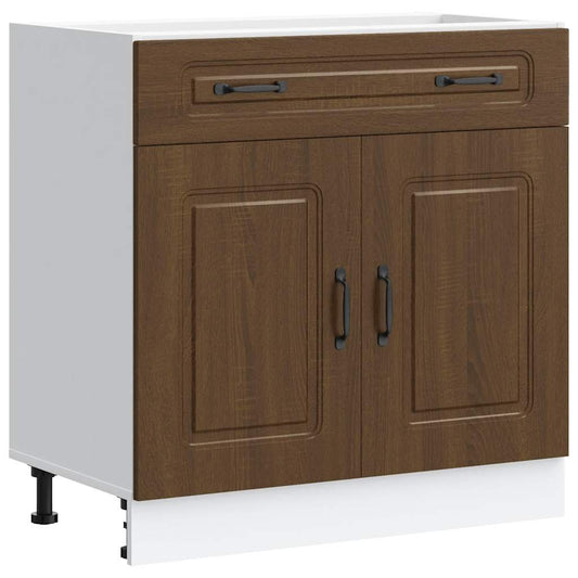 Kitchen Base Cabinet Kalmar Brown Oak Engineered Wood Kitchen Base Cabinet Kalmar Brown Oak Engineered Wood