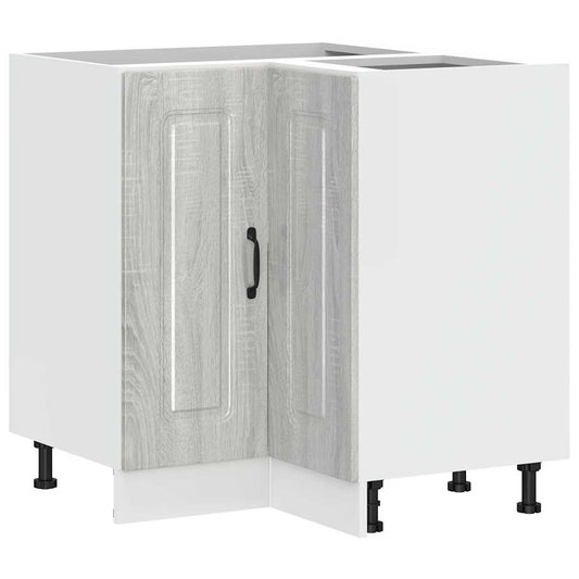 Kitchen Corner Base Cabinet "Kalmar" Grey Sonoma Engineered Wood Kitchen Corner Base Cabinet "Kalmar" Grey Sonoma Engineered Wood