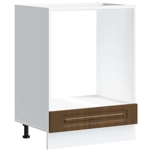 Oven Cabinet "Kalmar" Brown Oak Engineered Wood Oven Cabinet "Kalmar" Brown Oak Engineered Wood