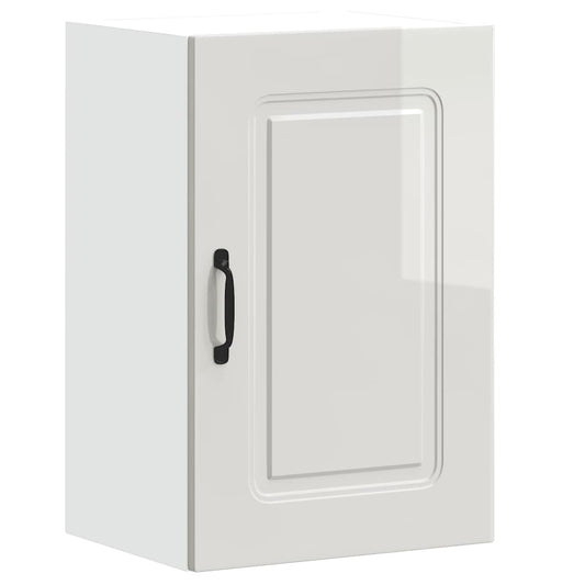 Kitchen Wall Cabinet "Kalmar" High Gloss White Engineered Wood Kitchen Wall Cabinet "Kalmar" High Gloss White Engineered Wood