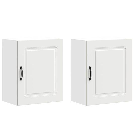 Kitchen Wall Cabinets 2 pcs Kalmar White Engineered Wood Kitchen Wall Cabinets 2 pcs Kalmar White Engineered Wood