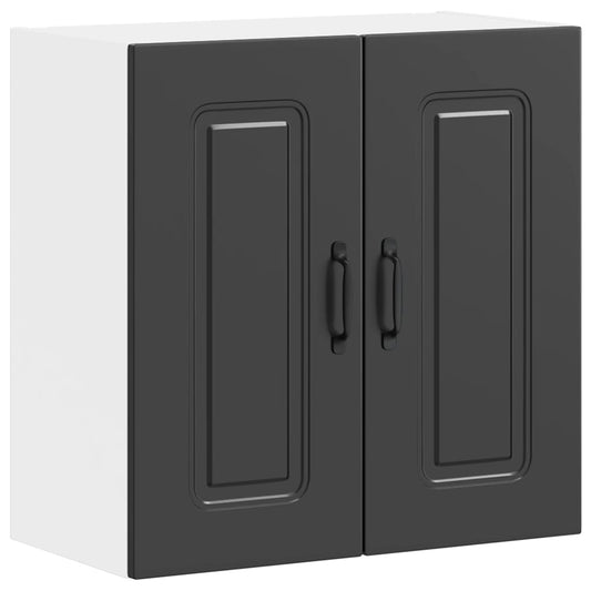 Kitchen Wall Cabinet "Kalmar" Black Engineered Wood Kitchen Wall Cabinet "Kalmar" Black Engineered Wood
