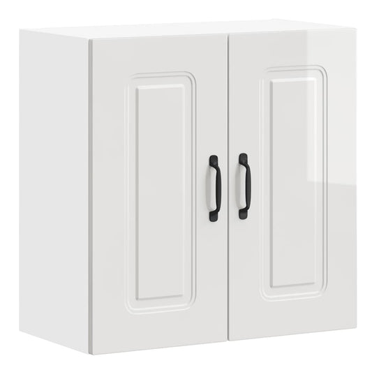 Kitchen Wall Cabinet "Kalmar" High Gloss White Engineered Wood Kitchen Wall Cabinet "Kalmar" High Gloss White Engineered Wood