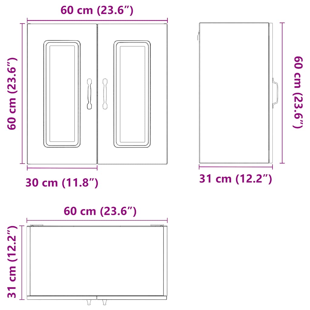 Kitchen Wall Cabinet "Kalmar" Sonoma Oak Engineered Wood