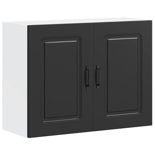 Kitchen Wall Cabinet "Kalmar" Black Engineered Wood Kitchen Wall Cabinet "Kalmar" Black Engineered Wood