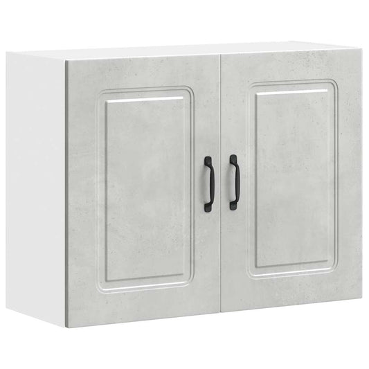 Kitchen Wall Cabinet "Kalmar" Concrete Grey Engineered Wood Kitchen Wall Cabinet "Kalmar" Concrete Grey Engineered Wood