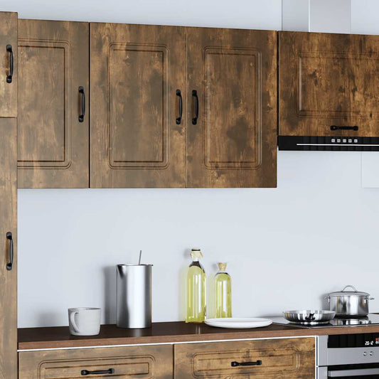 Kitchen Wall Cabinet Kalmar Smoked Oak Engineered Wood Kitchen Wall Cabinet Kalmar Smoked Oak Engineered Wood