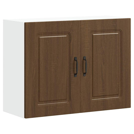 Kitchen Wall Cabinet "Kalmar" Brown Oak Engineered Wood Kitchen Wall Cabinet "Kalmar" Brown Oak Engineered Wood