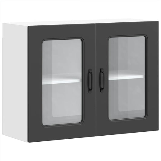 Kitchen Wall Cabinet with Glass Door "Kalmar" Black Kitchen Wall Cabinet with Glass Door "Kalmar" Black