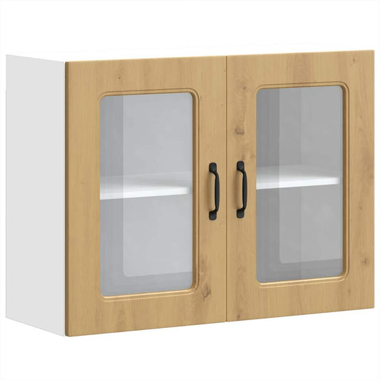 Kitchen Wall Cabinet with Glass Door "Kalmar" Artisan Oak Kitchen Wall Cabinet with Glass Door "Kalmar" Artisan Oak